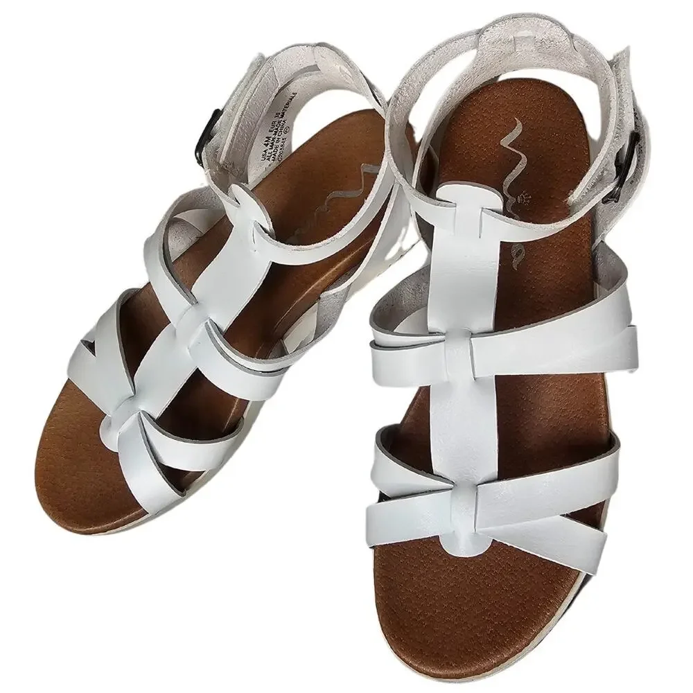 Nina Shoes Alpha Little‎ Girls Gladiator Sandals Size 4 White Strappy Cushion